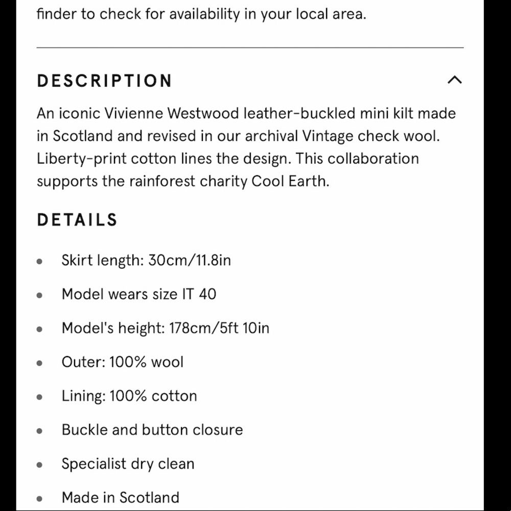 NEW 💕Vivienne Westwood Burberry wool kilt skirt💕 - Picture 7 of 10